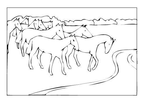 realistic horse coloring pages. horses coloring pages.