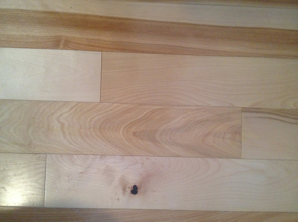 Maple hardwood flooring in the bedrooms